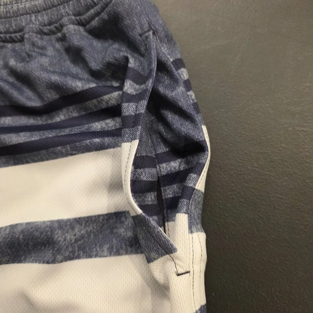Hurley Activewear Shorts US Coast Guard Logo Shorts Blue White Striped Small NEW